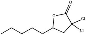 3,3-dichlorodihydro-5-pentylfuran-2(3H)-one Struktur