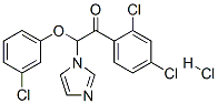 Ethanone,  2-(3-chlorophenoxy)-1-(2,4-dichlorophenyl)-2-(1H-imidazol-1-yl)-,  monohydrochloride  (9CI) Struktur