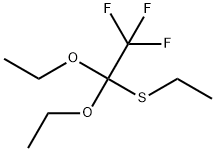 1,1-Diethoxy-2,2,2-trifluoro-1-(ethylthio)ethane Struktur