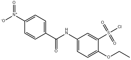 2-ETHOXY-5-(4-NITRO-BENZOYLAMINO)-BENZENESULFONYL CHLORIDE Struktur