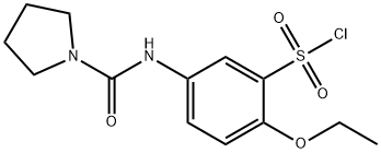 2-ETHOXY-5-[(PYRROLIDINE-1-CARBONYL)-AMINO]-BENZENESULFONYL CHLORIDE Struktur