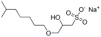 2-Hydroxy-3-[(6-methylheptyl)oxy]-1-propanesulfonic acid sodium salt Struktur