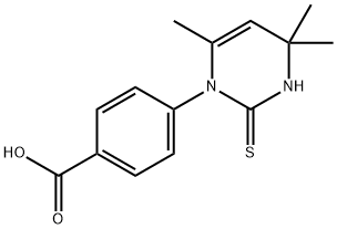 4-(3,4-dihydro-4,4,6-trimethyl-2-thioxo-1(2H)-pyrimidinyl)benzoic acid Struktur