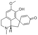 (S)-2,3',8',8'a-tetrahydro-6'-hydroxy-5'-methoxy-1'-methylspiro[cyclohexa-2,5-diene-1,7'(1'H)-cyclopent[ij]isoquinolin]-4-one  Struktur