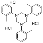 hexahydro-1,3,5-tris(o-tolyl)-1,3,5-triazine trihydrochloride Struktur