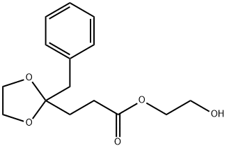 2-hydroxyethyl 2-benzyl-1,3-dioxolane-2-propionate Struktur