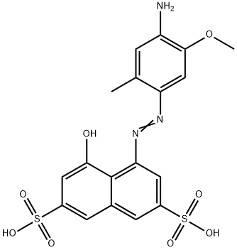 4-[(4-amino-5-methoxy-o-tolyl)azo]-5-hydroxynaphthalene-2,7-disulphonic acid Struktur