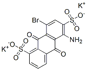 5-Amino-8-bromo-9,10-dihydro-9,10-dioxo-1,6-anthracenedisulfonic acid dipotassium salt Struktur