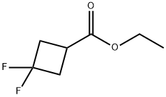 Cyclobutanecarboxylic acid, 3,3-difluoro-, ethyl ester (9CI) Struktur