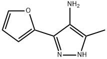 1H-Pyrazol-4-amine,  3-(2-furanyl)-5-methyl- Struktur