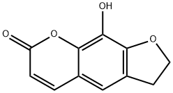 2,3-DIHYDRO-9-HYDROXY-7H-FURO[3,2-G][1]BENZOPYRAN-7-ONE Struktur