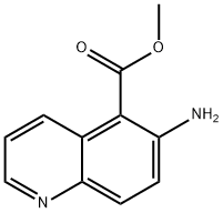 5-Quinolinecarboxylicacid,6-amino-,methylester(9CI) Struktur