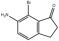 6-amino-7-bromo-2,3-dihydro-1H-inden-1-one Struktur