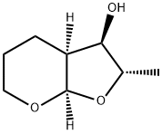 4H-Furo[2,3-b]pyran-3-ol, hexahydro-2-methyl-, (2S,3R,3aS,7aR)- (9CI) Struktur