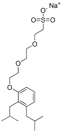 sodium 2-[2-[2-[bis(2-methylpropyl)phenoxy]ethoxy]ethoxy]ethanesulphonate Struktur