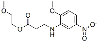 2-methoxyethyl N-(2-methoxy-5-nitrophenyl)-beta-alaninate  Struktur