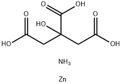 citric acid, ammonium zinc salt Struktur