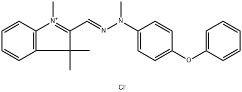 1,3,3-trimethyl-2-[[methyl(4-phenoxyphenyl)hydrazono]methyl]-3H-indolium chloride Struktur