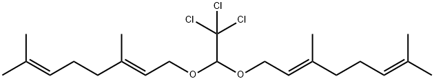 1,1'-[(2,2,2-Trichloroethylidene)bis(oxy)]bis[(2E)-3,7-dimethyl-2,6-octadiene] Struktur