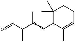 2,3-dimethyl-4-(2,6,6-trimethyl-2-cyclohexen-1-yl)-2-butenal  Struktur