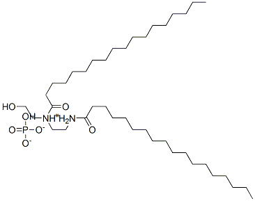 (2-hydroxyethyl)(stearoyl)[2-[(stearoyl)ammonio]ethyl]ammonium hydrogen phosphate Struktur