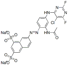 7-[[2-(乙酰氨基)-4-[(5-氯-2,6-二氟-4-嘧啶基)氨基]苯基]偶氮]萘-1,3-二磺酸二鈉, 68155-62-4, 結(jié)構(gòu)式