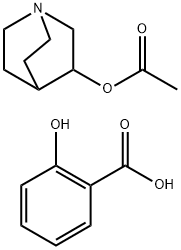 (4S)-QUINUCLIDIN-3-YL ACETATE 2-HYDROXYBENZOATE Struktur