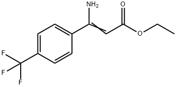 3-AMINO-3-[4-(TRIFLUOROMETHYL)PHENYL]-2-PROPENOIC ACID ETHYL ESTER Struktur