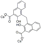 dicesium 4,4'-methylenebis[3-hydroxy-2-naphthoate] Struktur