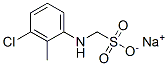 sodium [(3-chloro-2-methylphenyl)amino]methanesulphonate Struktur