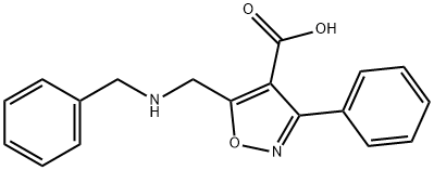 4-Isoxazolecarboxylic  acid,  3-phenyl-5-[[(phenylmethyl)amino]methyl]- Struktur