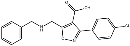 4-Isoxazolecarboxylic  acid,  3-(4-chlorophenyl)-5-[[(phenylmethyl)amino]methyl]- Struktur