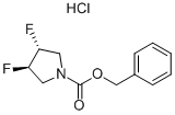 (3R,4R)-N-Cbz-3,4-difluoropyrrolidine hydrochloride Struktur