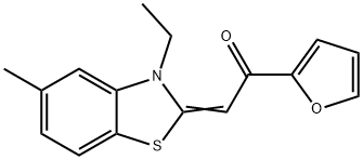 2-[3-Ethyl-5-methylbenzothiazol-2(3H)-ylidene]-1-(2-furanyl)ethanone Struktur