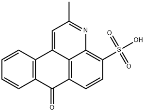 2-methyl-7-oxo-7H-dibenz[f,ij]isoquinoline-4-sulphonic acid Struktur