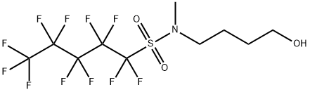 1,1,2,2,3,3,4,4,5,5,5-undecafluoro-N-(4-hydroxybutyl)-N-methylpentane-1-sulphonamide Struktur