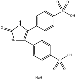 disodium p,p'-(2,3-dihydro-2-oxo-1H-imidazole-4,5-diyl)bis(benzenesulphonate) Struktur