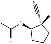 Cyclopentanecarbonitrile, 2-(acetyloxy)-1-methyl-, (1S,2R)- (9CI) Struktur