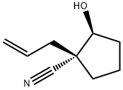 Cyclopentanecarbonitrile, 2-hydroxy-1-(2-propenyl)-, (1S,2S)- (9CI) Struktur