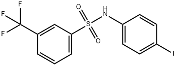 N-(3-TRIFLUOROMETHYLPHENYL)SULFONYL(4-IODO)ANILINE Struktur