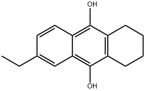 6-ethyl-1,2,3,4-tetrahydroanthracene-9,10-diol Struktur