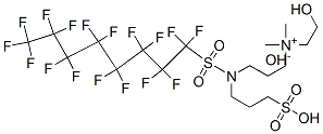 [3-[[(heptadecafluorooctyl)sulphonyl](3-sulphopropyl)amino]propyl](2-hydroxyethyl)dimethylammonium hydroxide Struktur