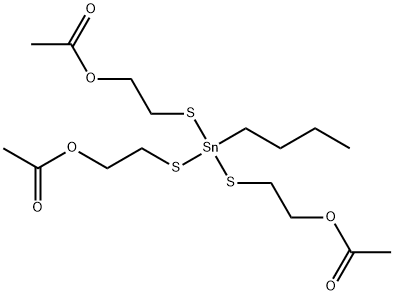 4-[(2-acetoxyethyl)thio]-4-butyl-9-oxo-8-oxa-3,5-dithia-4-stannadecyl acetate Struktur