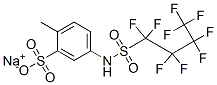 sodium [[(nonafluorobutyl)sulphonyl]amino]toluenesulphonate Struktur