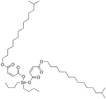 diisopentadecyl 4,4'-[(dibutylstannylene)bis(oxy)]bis[4-oxoisocrotonate] Struktur