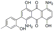 1,5-diamino-4,8-dihydroxy-2-(hydroxytolyl)anthraquinone Struktur