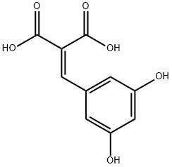 Propanedioic acid, [(3,5-dihydroxyphenyl)methylene]- (9CI) Struktur