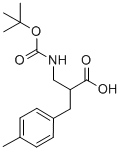 2-N-BOC-2-AMINOMETHYL-3-P-TOLYL-PROPIONIC ACID
 Struktur