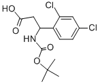 3-TERT-BUTOXYCARBONYLAMINO-3-(2,4-DICHLORO-PHENYL)-PROPIONIC ACID Struktur