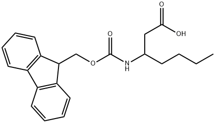 3-(9 H-FLUOREN-9-YLMETHOXYCARBONYLAMINO)-HEPTANOIC ACID Struktur